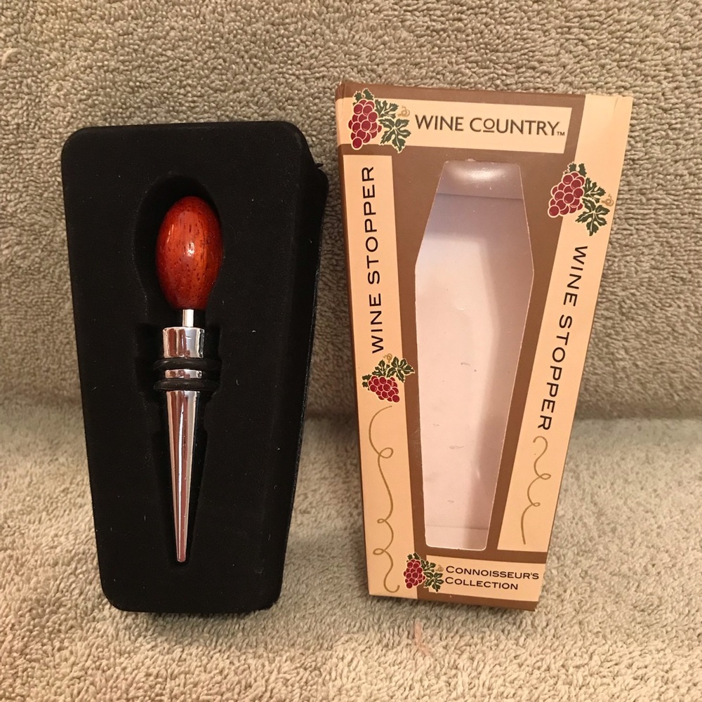 Wine country wine stopper
